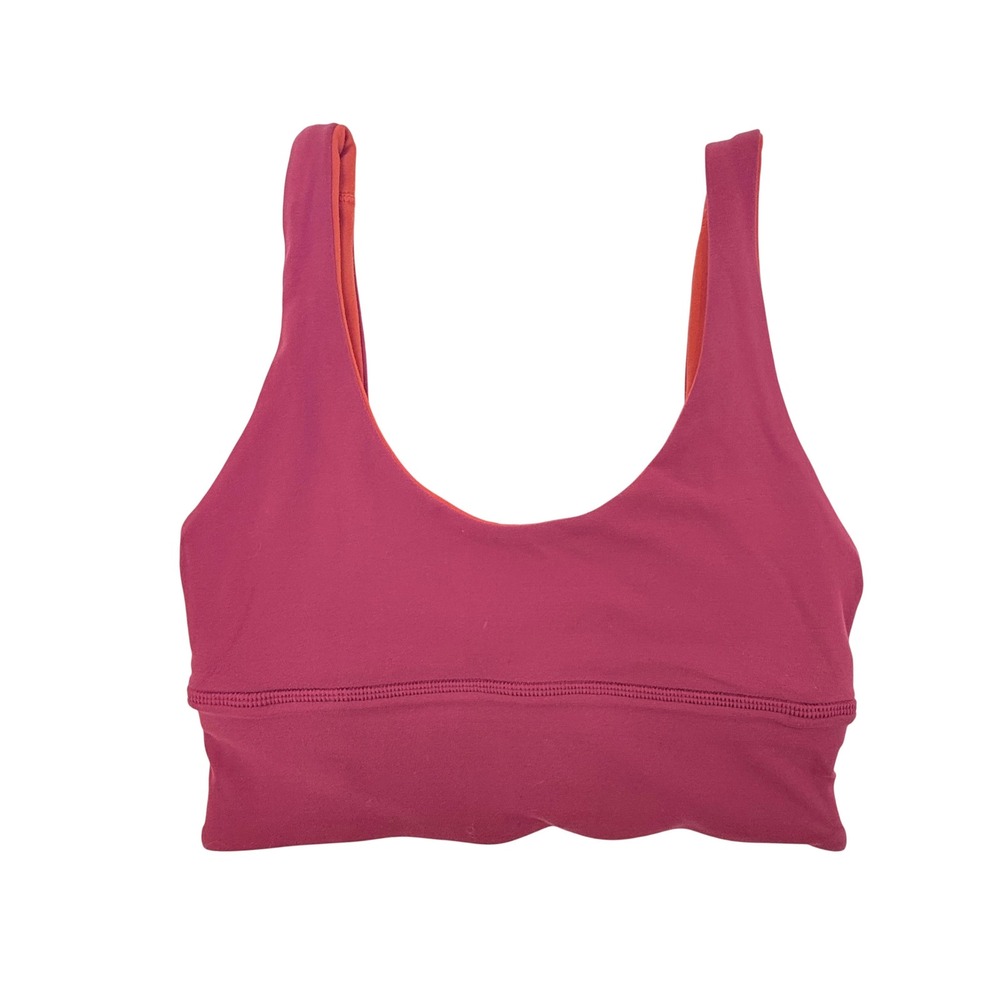 Lululemon Align Reversible Bra Solar Orange Carnation Red Low Support Yoga XS